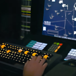 Controller at work in an radar room