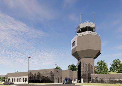 Rendering of Asheville Regional Airport tower