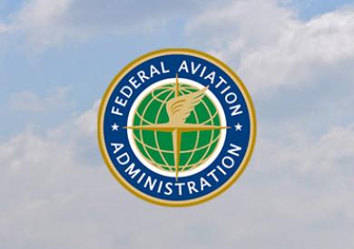 FAA logo with clouds