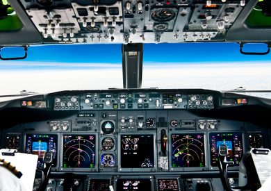 interior view of cockpit