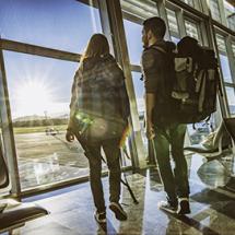 Travelers at airport