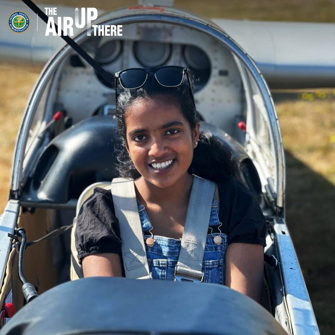 Ishitha in a glider