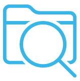 illustration of magnified file